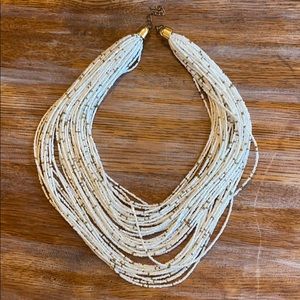 White and Gold beaded necklace